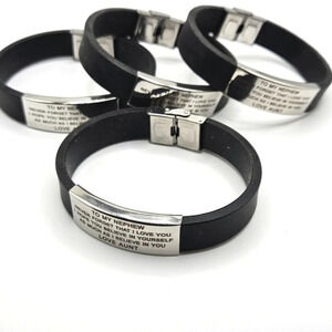 🆓️FREE ADD ON TO BUNDLE Nephew Steel & Rubber Bracelet Lot AUNT DIY